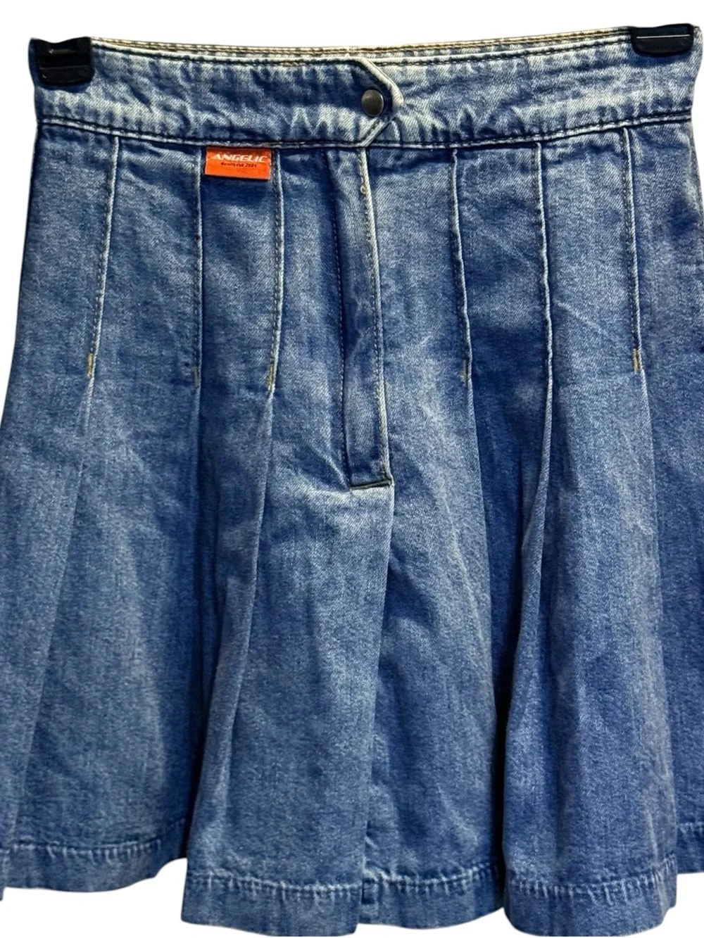 VINTAGE Archival Y2K H&M Divided “Angelic Denim” Pleated Mini Skirt